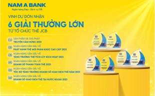 Thẻ tín dụng Nam A Bank nhận 'mưa' giải thưởng từ JCB