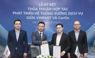 VinFast hợp tác với CarOn mở chuỗi xưởng dịch vụ xe điện trên toàn quốc