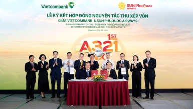 Sun PhuQuoc Airways ký kết Hợp đồng nguyên tắc thu xếp vốn với Vietcombank, xây dựng đội bay hiện đại, an toàn và hiệu quả