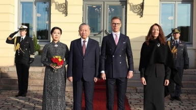 Lễ đón trọng thể Tổng Bí thư Tô Lâm và Phu nhân thăm chính thức Cộng hòa Phần Lan