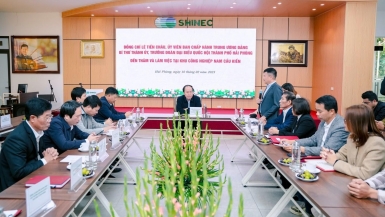 Shinec chào đón Bí thư Thành Ủy Hải Phòng tới thăm KCN sinh thái Nam Cầu Kiền
