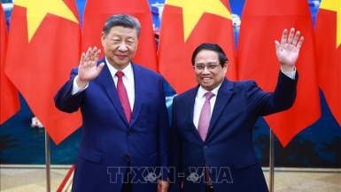 Thủ tướng Phạm Minh Chính hội kiến Tổng Bí thư, Chủ tịch nước Trung Quốc Tập Cận Bình