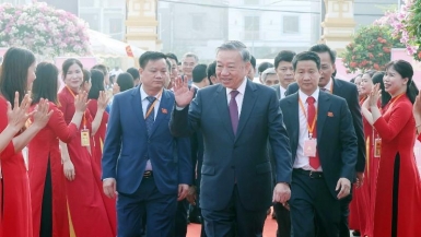 Tổng Bí thư Tô Lâm dự Đại hội đại biểu Đảng bộ xã Nghĩa Trụ lần thứ I