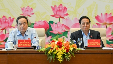 [Ảnh] Hội nghị Ban Thường vụ Đảng ủy Quốc hội và Ban Thường vụ Đảng ủy Chính phủ về Kỳ họp thứ 10, Quốc hội khóa XV