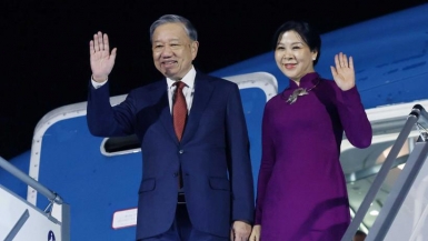 [Ảnh] Tổng Bí thư Tô Lâm và Phu nhân bắt đầu chuyến thăm chính thức Bulgaria