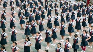 Màn đồng diễn của thiếu nhi có số lượng trường tiểu học tham gia đông nhất xác lập kỷ lục Việt Nam