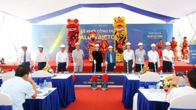 Hà Nội: Chính thức khởi công Dự án Khu nhà thương mại liền kề HDB - Palmy Biztown
