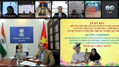 Ấn Độ hỗ trợ 10 địa phương Việt Nam triển khai dự án tác động nhanh năm 2025