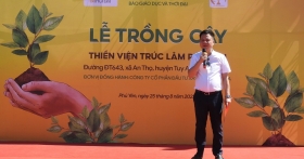 Báo Giáo dục & Thời đại tổ chức trồng cây tại Thiền Viện Trúc Lâm Phú Yên