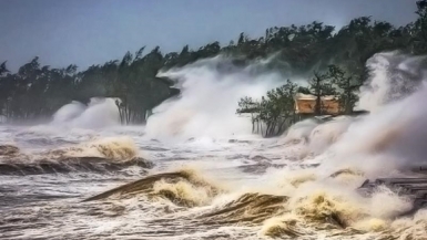 Tác phẩm “Ngôi nhà trong bão” giành giải nhất cuộc thi ảnh về thời tiết và khí hậu