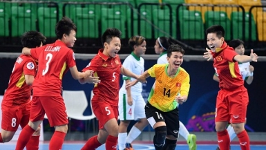 Futsal nữ VN vào bán kết Giải châu Á 2018