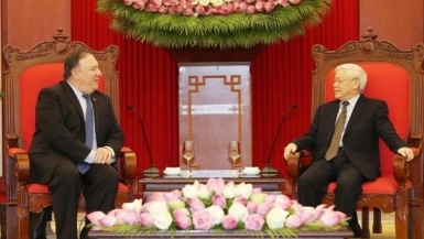 Tổng Bí thư Nguyễn Phú Trọng tiếp Ngoại trưởng Hoa Kỳ