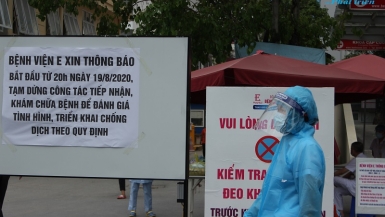 Phong tỏa bệnh viện E sau khi có ca dương tính với Covid-19