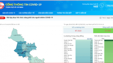 Cổng thông tin Covid-19 TP. Hồ Chí Minh chính thức đi vào hoạt động