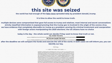 Hacker tấn công trang web tranh cử của Trump để “công bố sự thật”