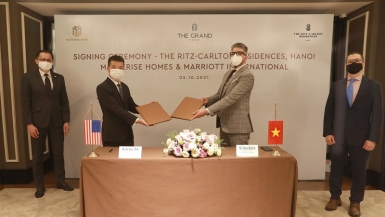 Masterise Homes và Marriott International ký thỏa thuận hợp tác mang khu căn hộ hàng hiệu Ritz-Carlton đến Hà Nội