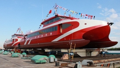 Hạ thủy tàu cao tốc 2 thân lớn nhất, hiện đại nhất Việt Nam