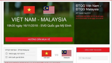 Cách mua vé online xem trận bán kết giữa Việt Nam và Philippines