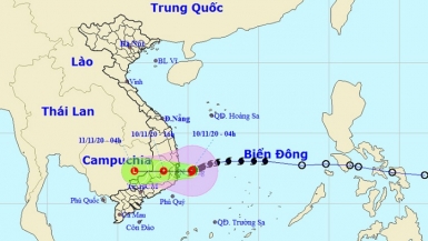 Bão số 12 đổ bộ vào các tỉnh Bình Định đến Ninh Thuận gây mưa to, gió lớn