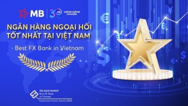 MB là Ngân hàng Ngoại hối tốt nhất tại Việt Nam, theo đánh giá của The Asian Bankers