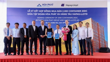 Hòa Phát cung cấp container “Made in Vietnam” cho Hãng tàu Hapag-Lloyd