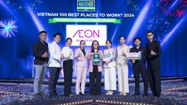 AEON Việt Nam 2 năm liền dẫn đầu nơi làm việc tốt nhất ngành bán lẻ