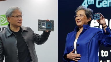 Hai chú cháu Jensen Huang và Lisa Su 'khuấy đảo' ngành chip AI