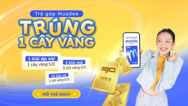 Trả góp dễ dàng, trúng vàng cực đã với thẻ trả góp Muadee by HDBank