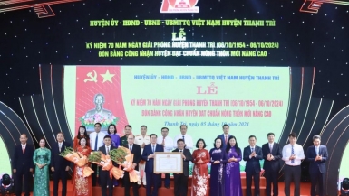 Thanh Trì: Kỷ niệm 70 năm ngày giải phóng huyện và đón Bằng công nhận đạt chuẩn nông thôn mới nâng cao