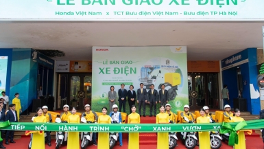 Honda Việt Nam và Bưu điện Việt Nam đẩy mạnh hợp tác chiến lược, mở rộng triển khai Dự án sử dụng xe điện giao hàng