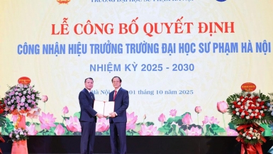 Công bố quyết định công nhận Hiệu trưởng Trường Đại học Sư phạm Hà Nội nhiệm kỳ 2025 - 2030