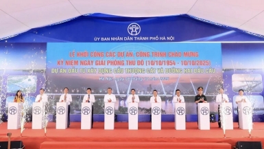 Hà Nội khởi công dự án đầu tư xây dựng cầu Thượng Cát