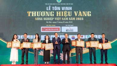 Tôn vinh 90 thương hiệu Vàng nông nghiệp Việt Nam năm 2025