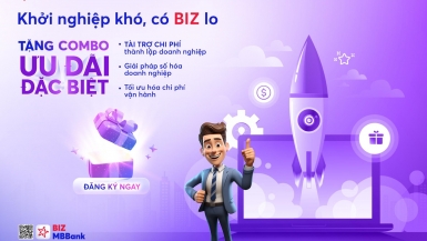 Tài trợ 100% phí thành lập doanh nghiệp, BIZ MBBank giúp SME tối ưu hóa chi phí