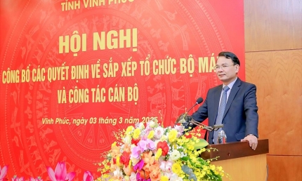 Vĩnh Phúc: Hàng loạt các sở ngành có lãnh đạo mới sau sắp xếp, tinh gọn bộ máy