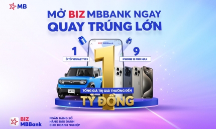 Cơ hội vàng cho doanh nghiệp SME: Mở tài khoản BIZ MBBank, rinh xe hơi Vinfast VF3 và iPhone 15 Pro Max