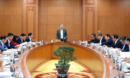 [Ảnh] Tổng Bí thư Tô Lâm làm việc với Thường trực các Tiểu ban Đại hội XIV của Đảng