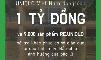 UNIQLO Việt Nam đóng góp 1 tỷ đồng và 9.000 trang phục hỗ trợ người dân bị ảnh hưởng của bão số 3