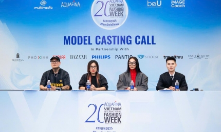 Người mẫu Hà Nội nô nức ghi danh casting Aquafina Vietnam International Fashion Week 2025