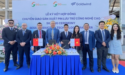 GG Industries nhận chuyển giao công nghệ sản xuất pin lưu trữ năng lượng BESS từ Goldwind
