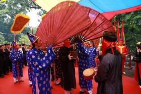 Hà Nội: Khai ấn triều Lý tại lễ hội 'Tế Khai sắc, rước khai xuân' đền Voi Phục