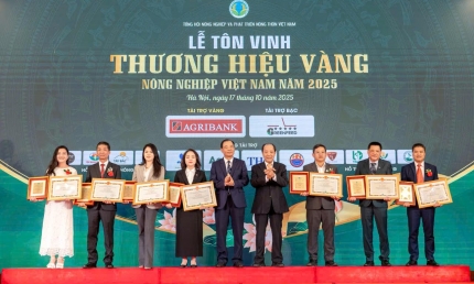 Tôn vinh 90 thương hiệu Vàng nông nghiệp Việt Nam năm 2025