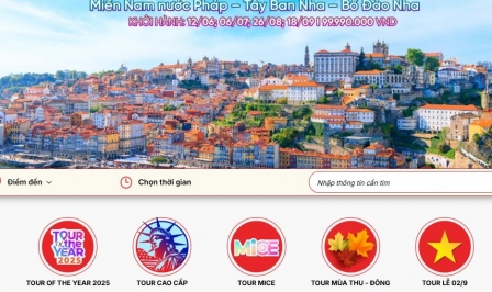 BenThanh Tourist ra mắt giao diện website mới