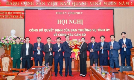 Vĩnh Phúc: Phó Trưởng Ban Dân vận Tỉnh ủy Vĩnh Phúc làm tân Bí thư Huyện ủy Yên Lạc