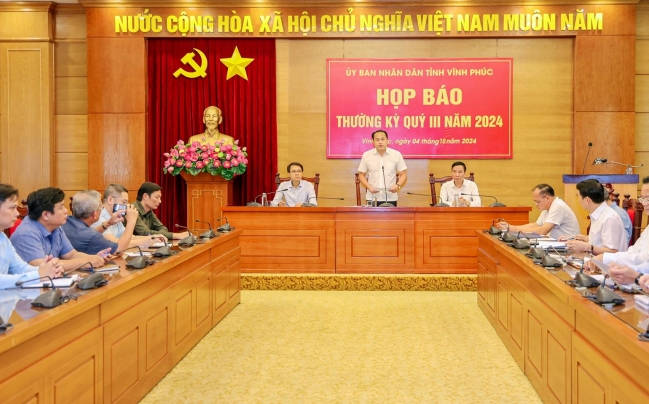 Vĩnh Phúc họp báo thường kỳ quý III, 2024