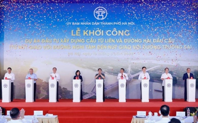 Thủ tướng phát lệnh khởi công cầu Tứ Liên gần 20.000 tỷ nối Đông Anh với nội thành Hà Nội