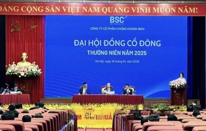 ĐHĐCĐ Chứng khoán BIDV (BSC): Lợi nhuận mục tiêu 560 tỷ đồng, dự kiến trả cổ tức tỷ lệ 10% trong năm 2025