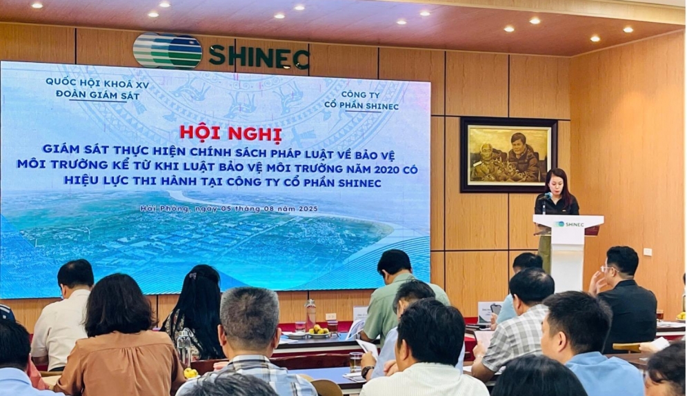 Đoàn Đại biểu Quốc hội khảo sát bảo vệ môi trường tại KCN Nam Cầu Kiền - Mô hình KCN sinh thái tiên phong từ Hải Phòng