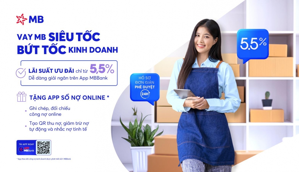 MB trợ lực khách hàng, tăng tốc kinh doanh cuối năm với gói vay chỉ từ 5,5%/năm